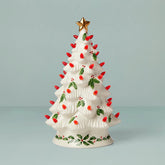 Treasured Traditions Holiday Red Bulbs Light-Up Tree Figurine